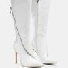 Rag & Co TSAROH Zip Around Calf Boot In White