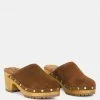 Rag & Co TULLEY Suede Clog Mules In Tan Clogs