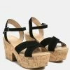 Rag & Co ULLA High Heeled Block Sandal In Black 2 Rag & Co ULLA High Heeled Block Sandal In Black