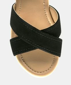 Rag & Co ULLA High Heeled Block Sandal In Black