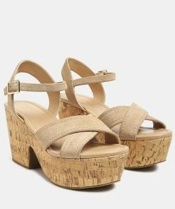 Rag & Co ULLA High Heeled Block Sandal In Nude SS'22