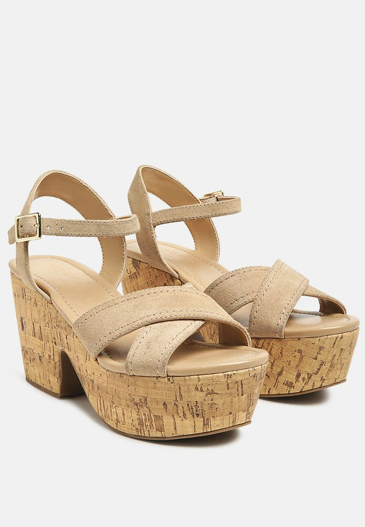 Rag & Co ULLA High Heeled Block Sandal In Nude SS'22 3 Rag & Co ULLA High Heeled Block Sandal In Nude SS'22