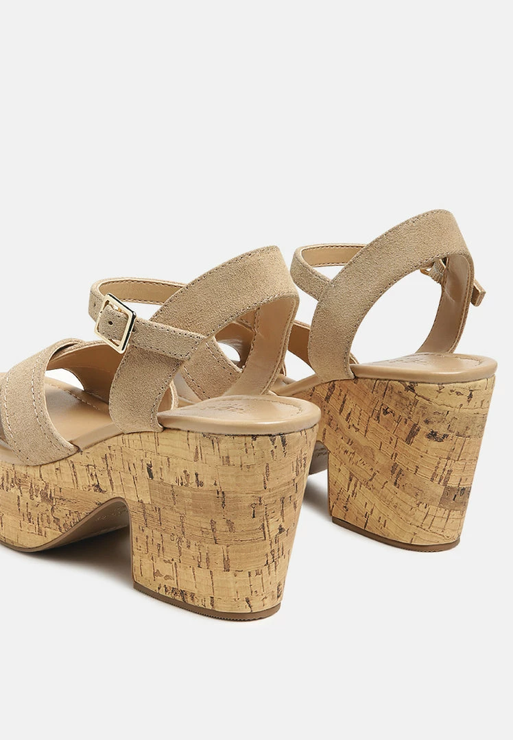 Rag & Co ULLA High Heeled Block Sandal In Nude SS'22 5 Rag & Co ULLA High Heeled Block Sandal In Nude SS'22