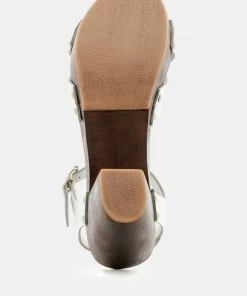 Rag & Co VELMA White Ankle Strap Sandal