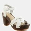 Rag & Co VELMA White Ankle Strap Sandal