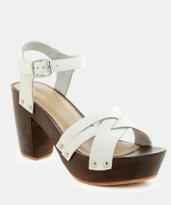 Rag & Co VELMA White Ankle Strap Sandal