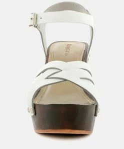 Rag & Co VELMA White Ankle Strap Sandal
