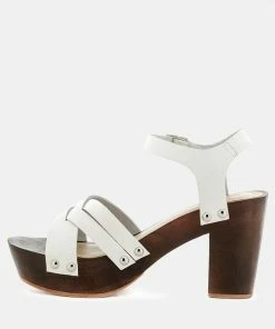 Rag & Co VELMA White Ankle Strap Sandal