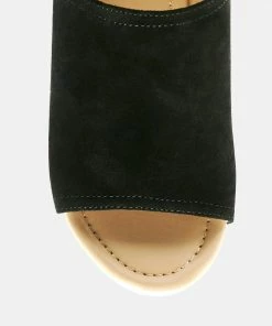 Rag & Co VENDELA Leather Slingback Platform Sandal In Black 10 Rag & Co VENDELA Leather Slingback Platform Sandal In Black