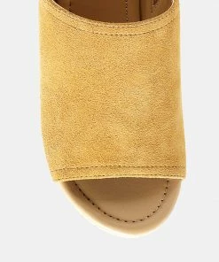 Rag & Co VENDELA Leather Slingback Platform Sandal In Tan 10 Rag & Co VENDELA Leather Slingback Platform Sandal In Tan