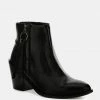 Rag & Co VIVIANA Black Ankle Boots With Zipper