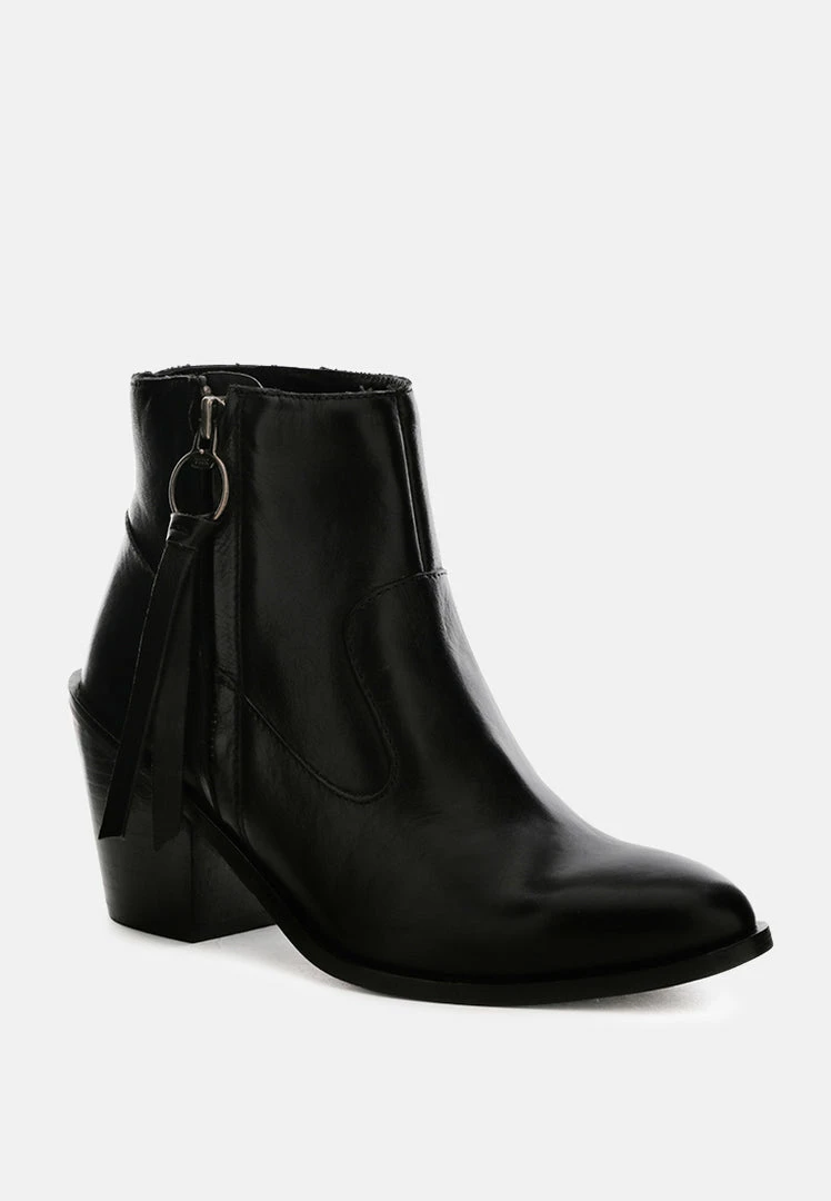 Rag & Co VIVIANA Black Ankle Boots With Zipper 3 Rag & Co VIVIANA Black Ankle Boots With Zipper