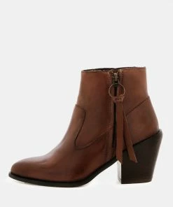 Rag & Co VIVIANA Brown Ankle Boots With Zipper 10 Rag & Co VIVIANA Brown Ankle Boots With Zipper