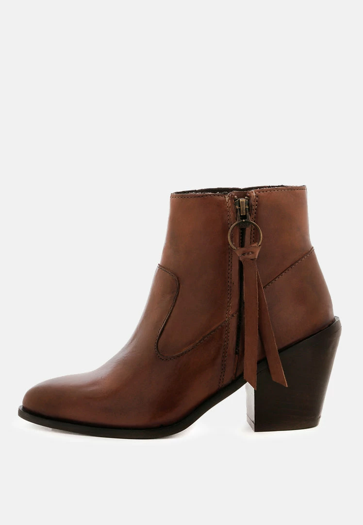 Rag & Co VIVIANA Brown Ankle Boots With Zipper 5 Rag & Co VIVIANA Brown Ankle Boots With Zipper