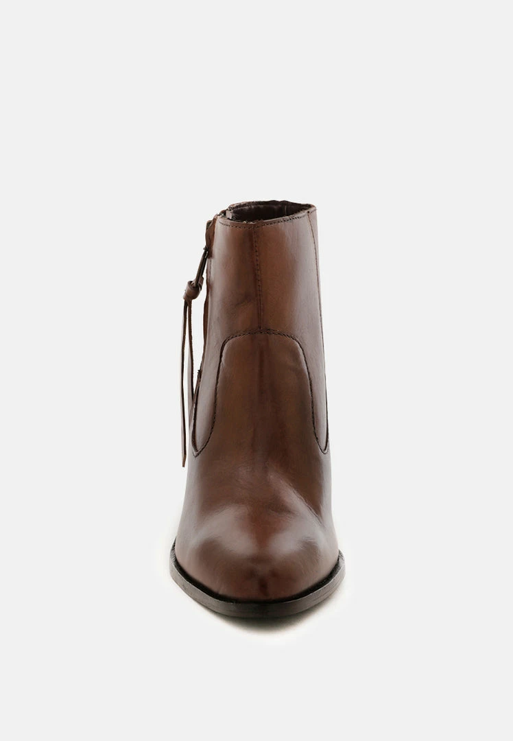 Rag & Co VIVIANA Brown Ankle Boots With Zipper 4 Rag & Co VIVIANA Brown Ankle Boots With Zipper