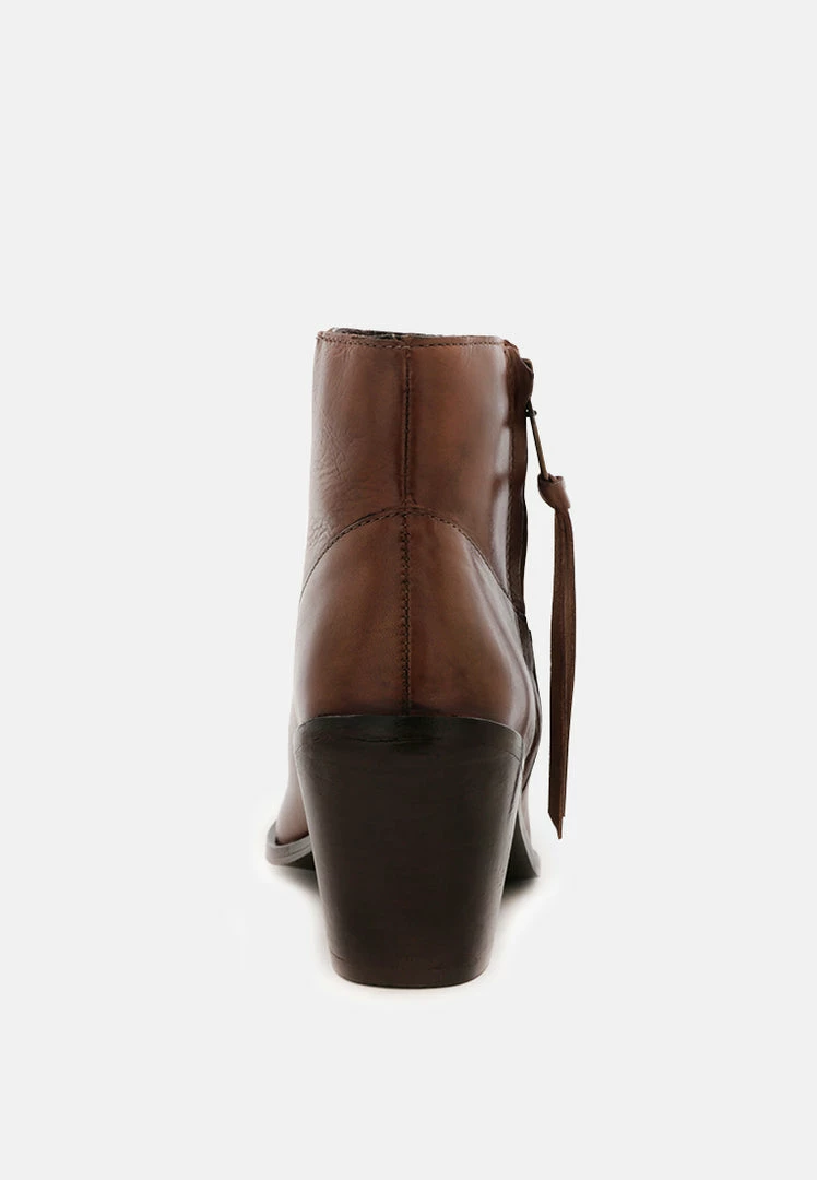 Rag & Co VIVIANA Brown Ankle Boots With Zipper 6 Rag & Co VIVIANA Brown Ankle Boots With Zipper