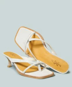 Rag & Co X Sandals WINSLET Heeled Thong Sandal In Beige