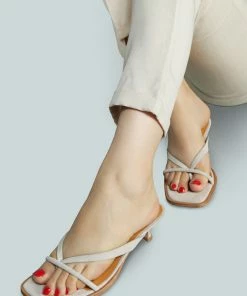 Rag & Co X Sandals WINSLET Heeled Thong Sandal In Beige