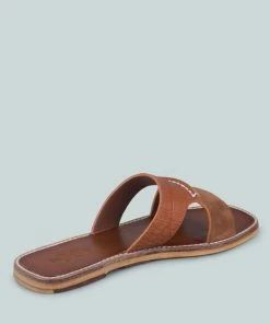 Rag & Co X WOODLEY Slip On Leather Flats In Tan 11 Rag & Co X WOODLEY Slip On Leather Flats In Tan