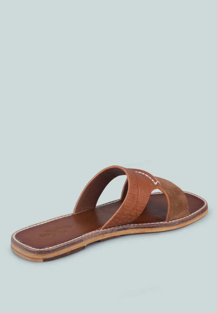 Rag & Co X WOODLEY Slip On Leather Flats In Tan 7 Rag & Co X WOODLEY Slip On Leather Flats In Tan