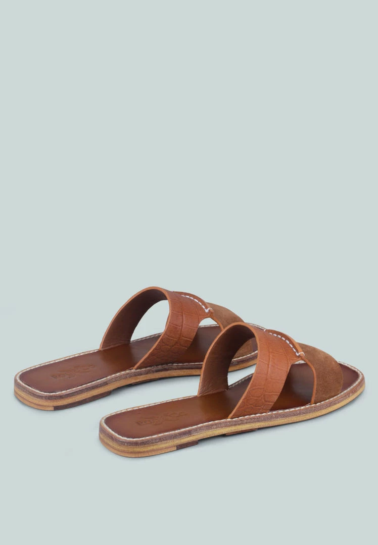 Rag & Co X WOODLEY Slip On Leather Flats In Tan 6 Rag & Co X WOODLEY Slip On Leather Flats In Tan