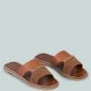 Rag & Co X WOODLEY Slip On Leather Flats In Tan 1 Rag & Co X WOODLEY Slip On Leather Flats In Tan