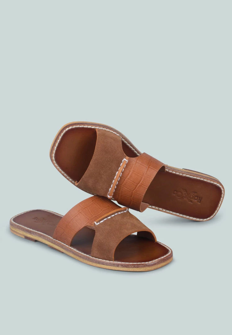 Rag & Co X WOODLEY Slip On Leather Flats In Tan 5 Rag & Co X WOODLEY Slip On Leather Flats In Tan