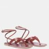 Rag & Co WRAP-UP Tie Around Tan Flat Sandals 2 Rag & Co WRAP-UP Tie Around Tan Flat Sandals