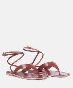 Rag & Co WRAP-UP Tie Around Tan Flat Sandals