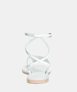 Rag & Co WRAP-UP Tie Around White Flat Sandals Flats 12 Rag & Co WRAP-UP Tie Around White Flat Sandals Flats