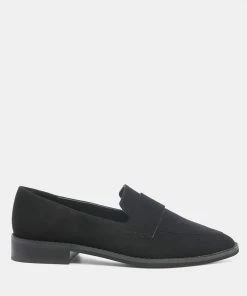 Rag & Co ZOFIA Black Suede Penny Loafers Loafers & Ballerinas