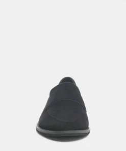 Rag & Co ZOFIA Black Suede Penny Loafers Loafers & Ballerinas