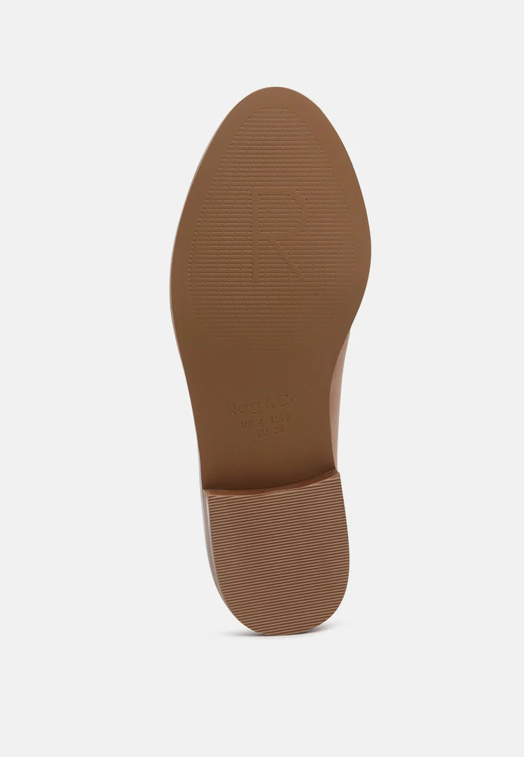 Rag & Co ZOFIA Nude Suede Penny Loafers 8 Rag & Co ZOFIA Nude Suede Penny Loafers