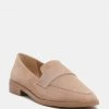Rag & Co ZOFIA Nude Suede Penny Loafers