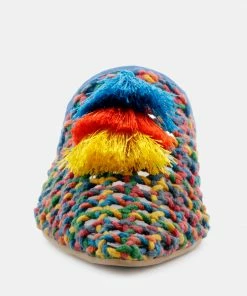 Rag & Co ZOOEY Colorful Woven Flat Mules Flats