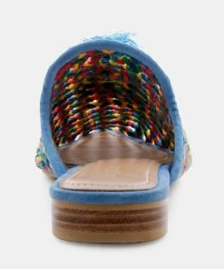Rag & Co ZOOEY Colorful Woven Flat Mules Flats