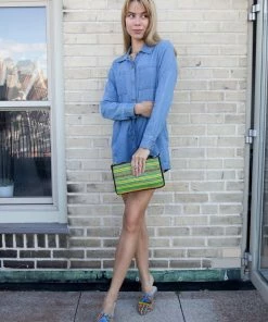 Rag & Co ZOOEY Colorful Woven Flat Mules Flats